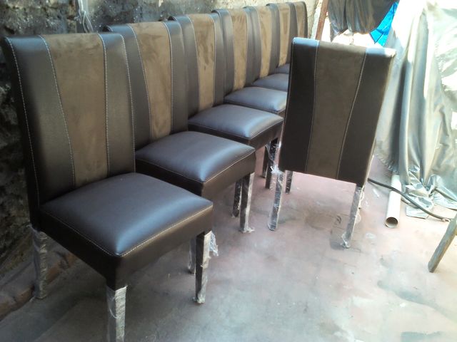 SILLA EN PEIL CHOCO. CON SUEDE CHOCO.